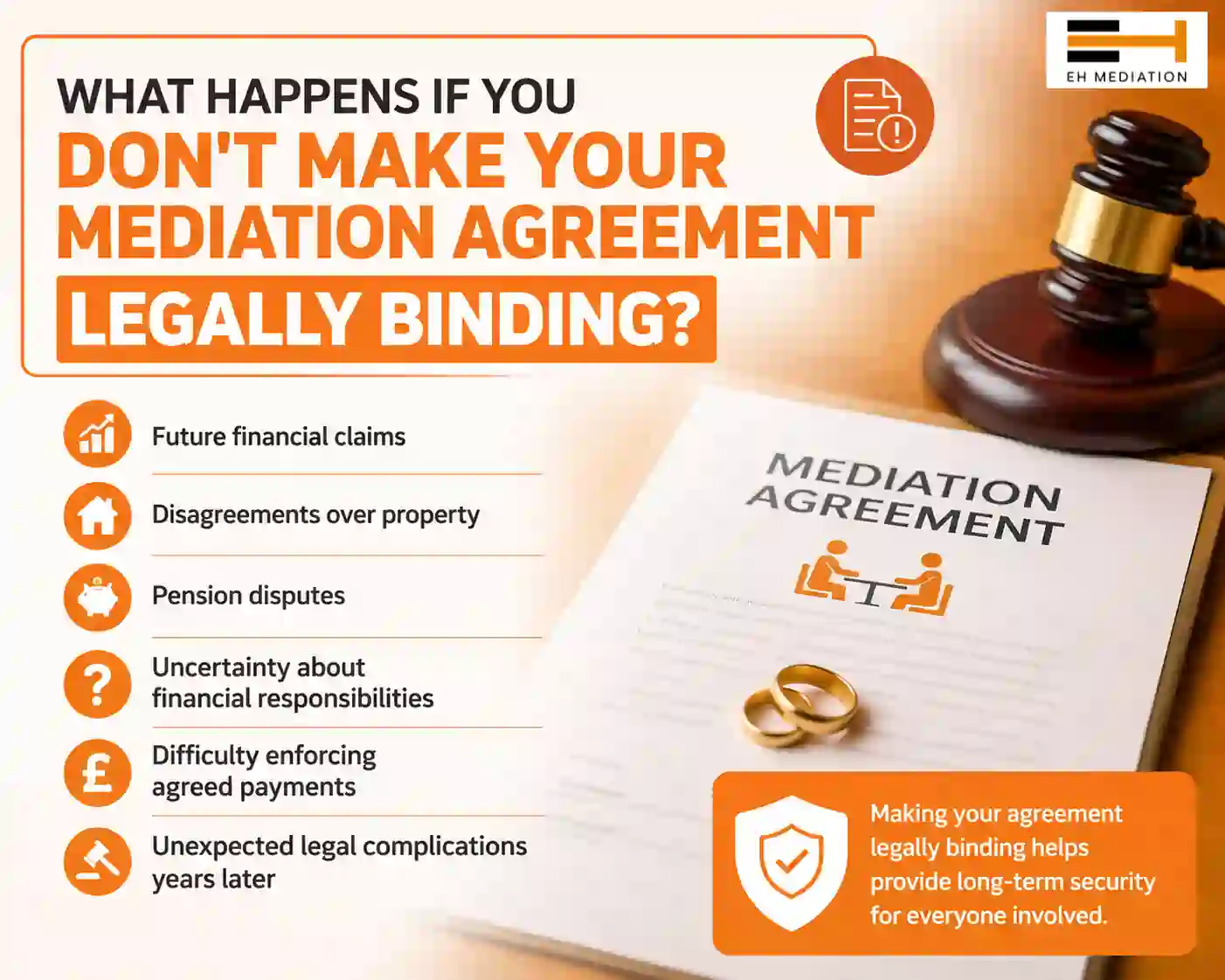 What Happens If You Don't Make Your Mediation Agreement Legally Binding Borehamwood?